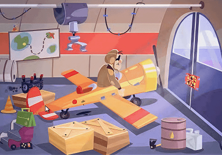 Workshop with airplane
